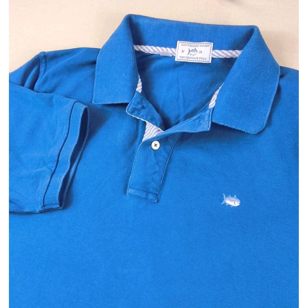 Southern‎ Tide Men's Blue Cotton Short Sleeve Polo Shirt M